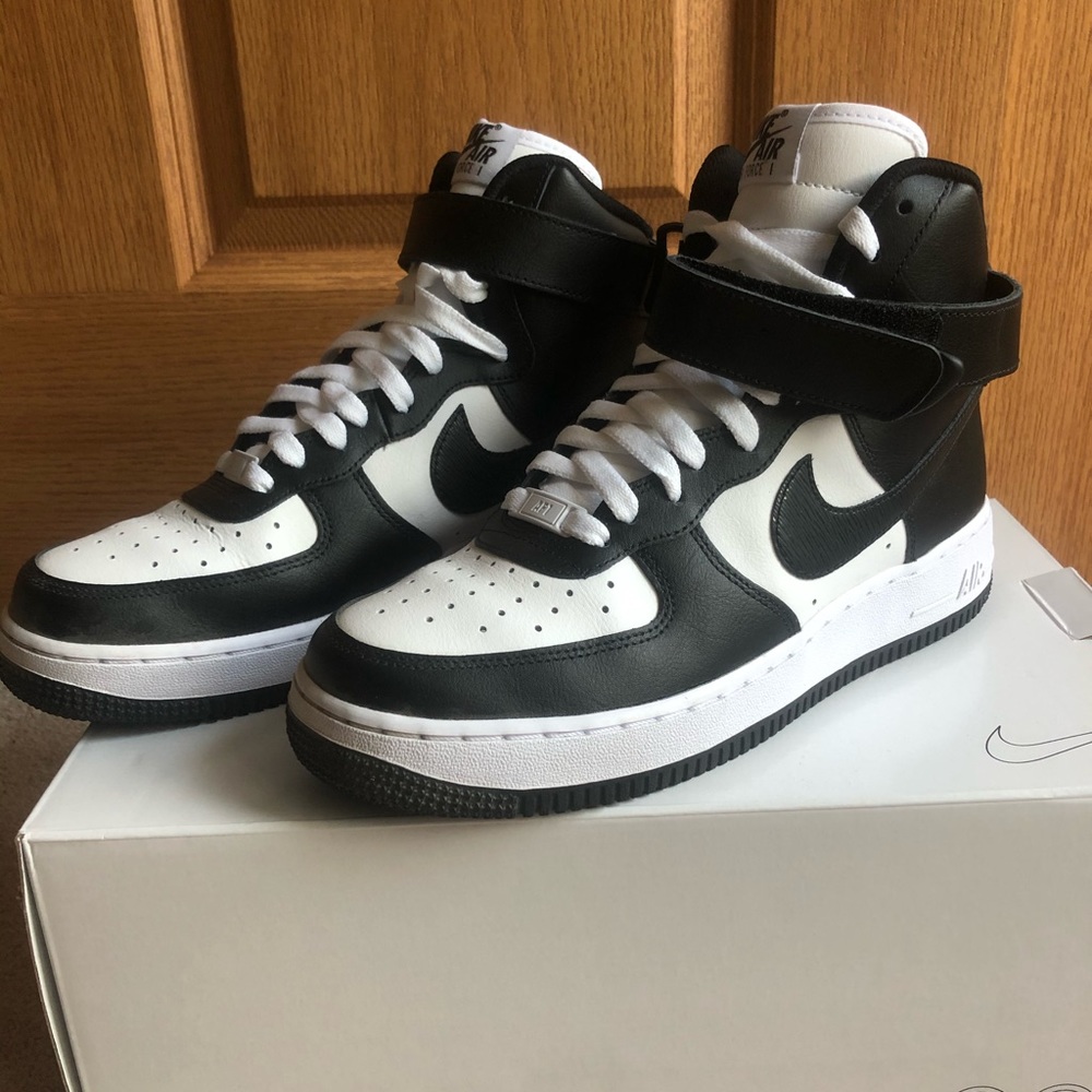 Black and White Air Force 1s